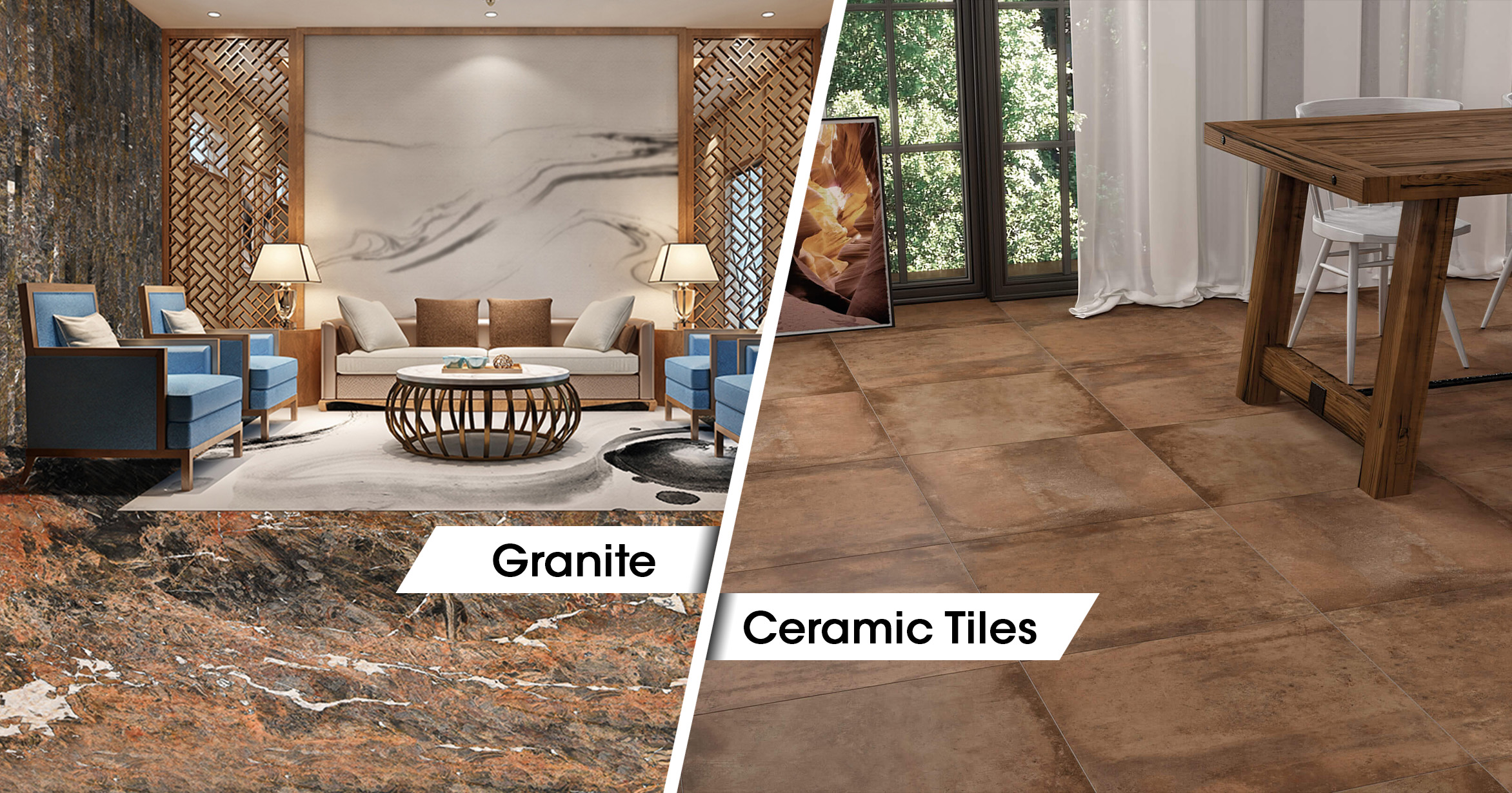 Granite vs. Ceramic tiles: Which is better for your home?