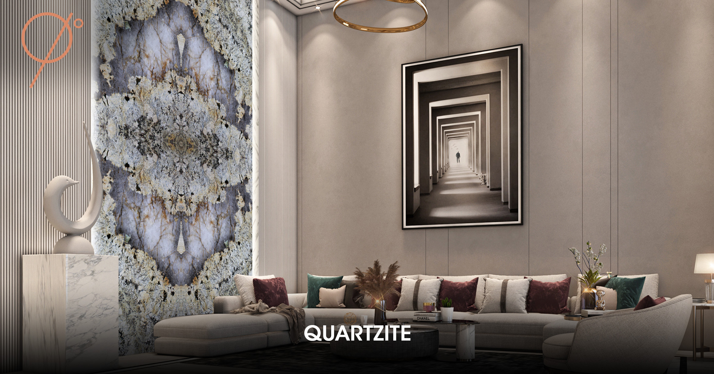 Quartzite wall highlight 